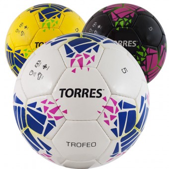 Мяч футбольный "TORRES Trofeo" р.5, 32 панели. PU, руч. сшивка