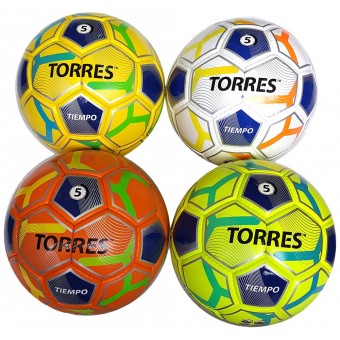 Мяч футбольный TORRES "Tiempo" Pu ручн. шивка.