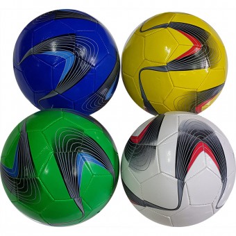 Мяч футбольный размер 5 (4 цвета) 275 г камера PU (W-2,117785) (Не предназначен для профессионального и любительского футбола)