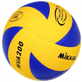 Мяч волейбольный Mikasa MVА 200 син. кожа (Реплика)