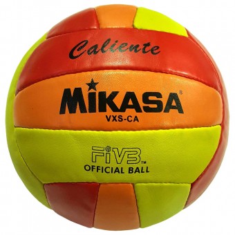 Мяч волейбольный Mikasa Caliente VXS-CA, №5, шитый, красный-желтый-оранжевый дизайн,