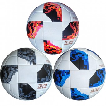 Мяч футбольный "MEIK-Telstar" реплика - PU3.0мм, 420 гр, термо сшивка