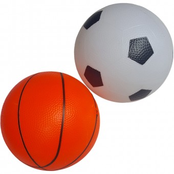 Мяч пластизолевый надувной 18 см (баскетбол,футбол) 25495-22,8132