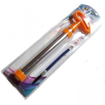 Насос алюминиевый 30см, F образная ручка с насадкой, шлангом и иглой ХУВ-291
