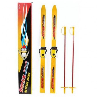 Лыжи детские "Вираж-Спорт" с палками