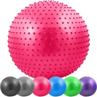 Мяч д/фитнеса 65 см массаж Anti-Burst 1000 гр в пакете