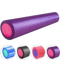 Валик для йоги полнотелый 2-х цветный 60х15см. B31512, 34495-97